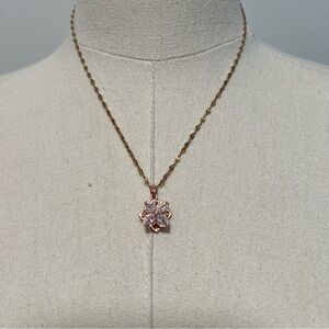 Rose Gold Stainless Steel Spinner Necklace